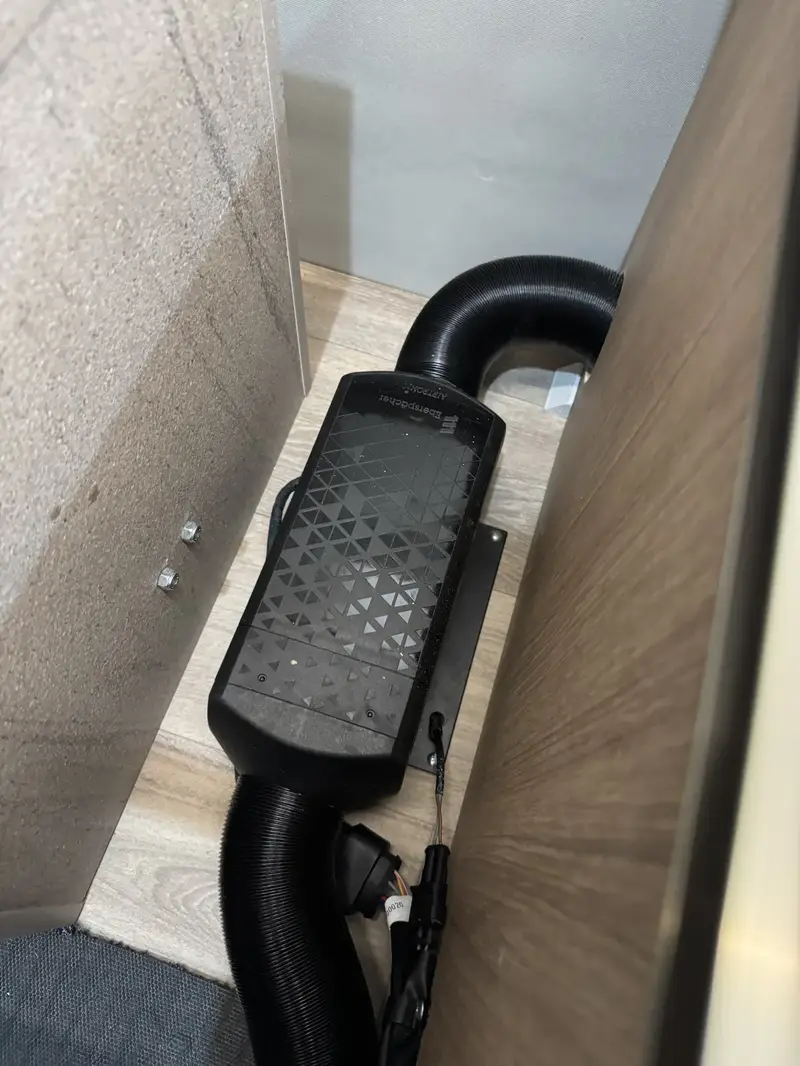 Eberspacher diesel heater installed in caravan